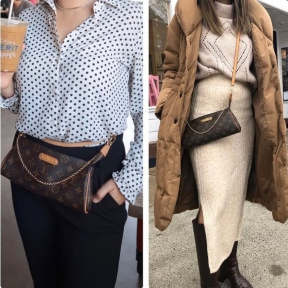 💕DISCONTINUED Very Rare Louis Vuitton EVA Crossbody/ Belt Bag Damier AZUR - Picture 15 of 15